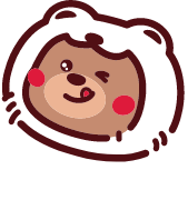 Maskot MOMOYO dengan logo MOMOYO di bawahnya